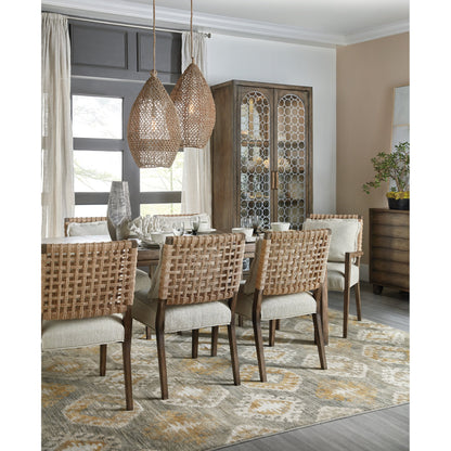 Sundance Woven Back Side Chair (Set of 2) by Hooker Furniture in beige and cliffside, zuri cream. Made from fabric, foam, rope in a coastal style.