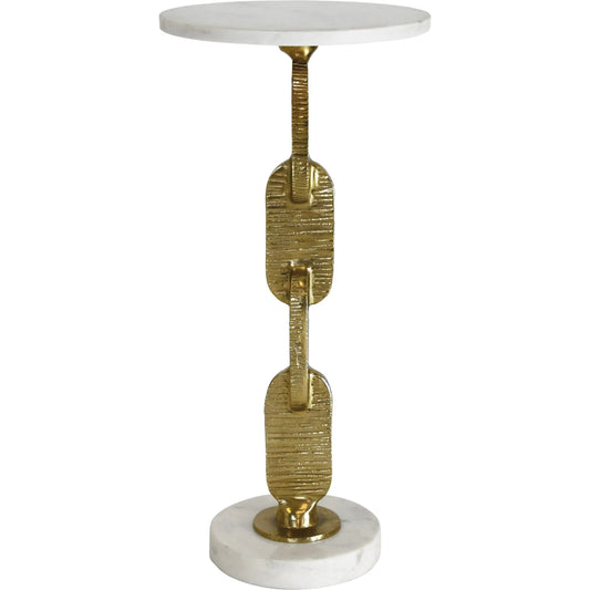 Ventura Round Cigar Table by Worlds Away. Made from marble, brass in a unique style.