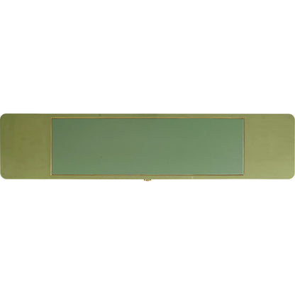 Polly Avo Rectangular Console Table by Jonathan Charles in dor green lacquer. Made from beech in a eclectic & global style.
