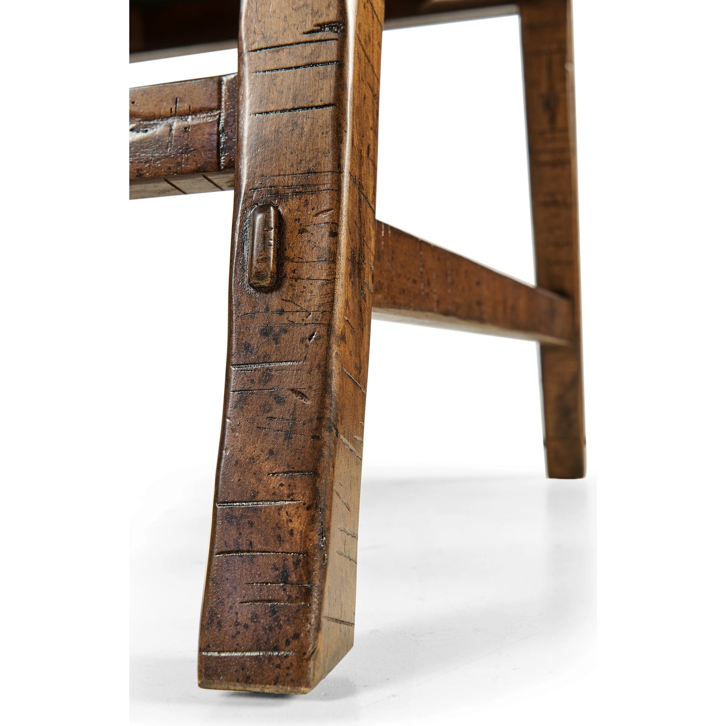 005 SI-1991009 | Closeup | Casual Accents Country Walnut Planked Side Chair by Jonathan Charles in country walnut. Made from acacia in a modern style.