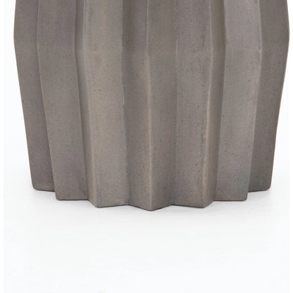 Gem Outdoor End Table by Four Hands. Made from concrete in a modern style.