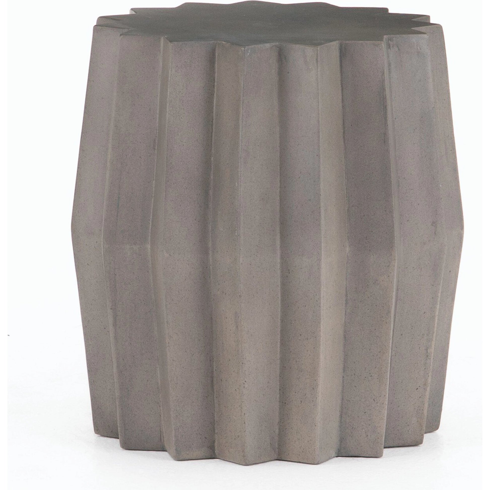 Gem Outdoor End Table by Four Hands. Made from concrete in a modern style.