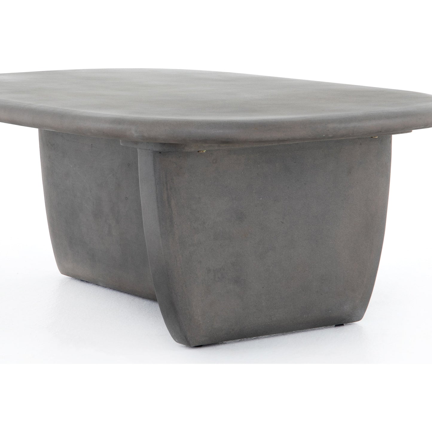 001 SI-1716213 | Closeup | Naya Outdoor Coffee Table by Four Hands in dark grey and dark gray. Made from concrete in a modern style.
