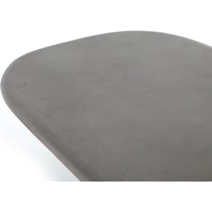 Naya Outdoor Coffee Table by Four Hands in dark grey and dark gray. Made from concrete in a modern style.