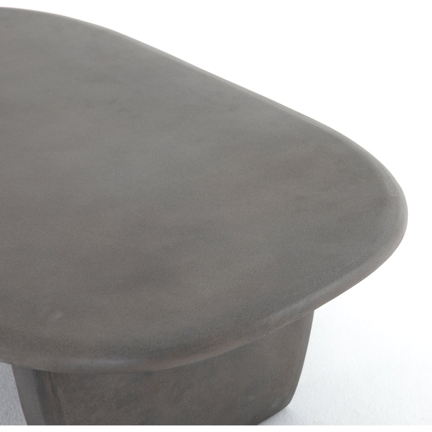 007 SI-1716213 | Closeup | Naya Outdoor Coffee Table by Four Hands in dark grey and dark gray. Made from concrete in a modern style.
