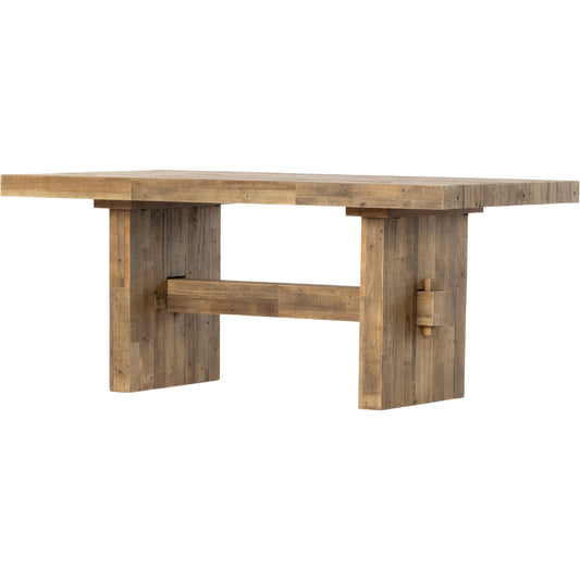 Reclaimed 72" Dining Table by Four Hands in rustic natural, mk2. Made from solid mixed reclaimed wood in a unique style.