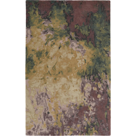 Amira Transitional Rug - 8633F by Feizy in gold, purple, green. Made from wool in a unique style.