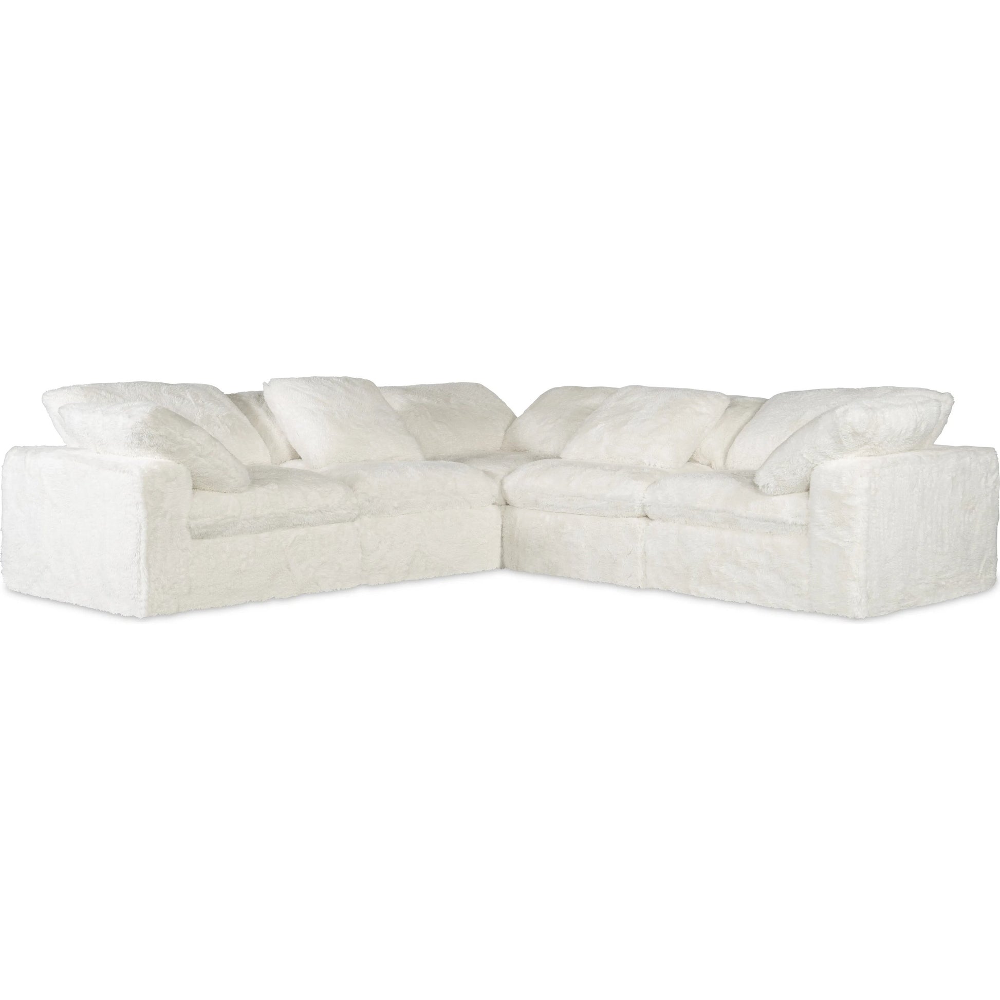 Barefoot 5-Seat Sectional by Hooker Furniture in white. Made from 100% polyester in a transitional style.