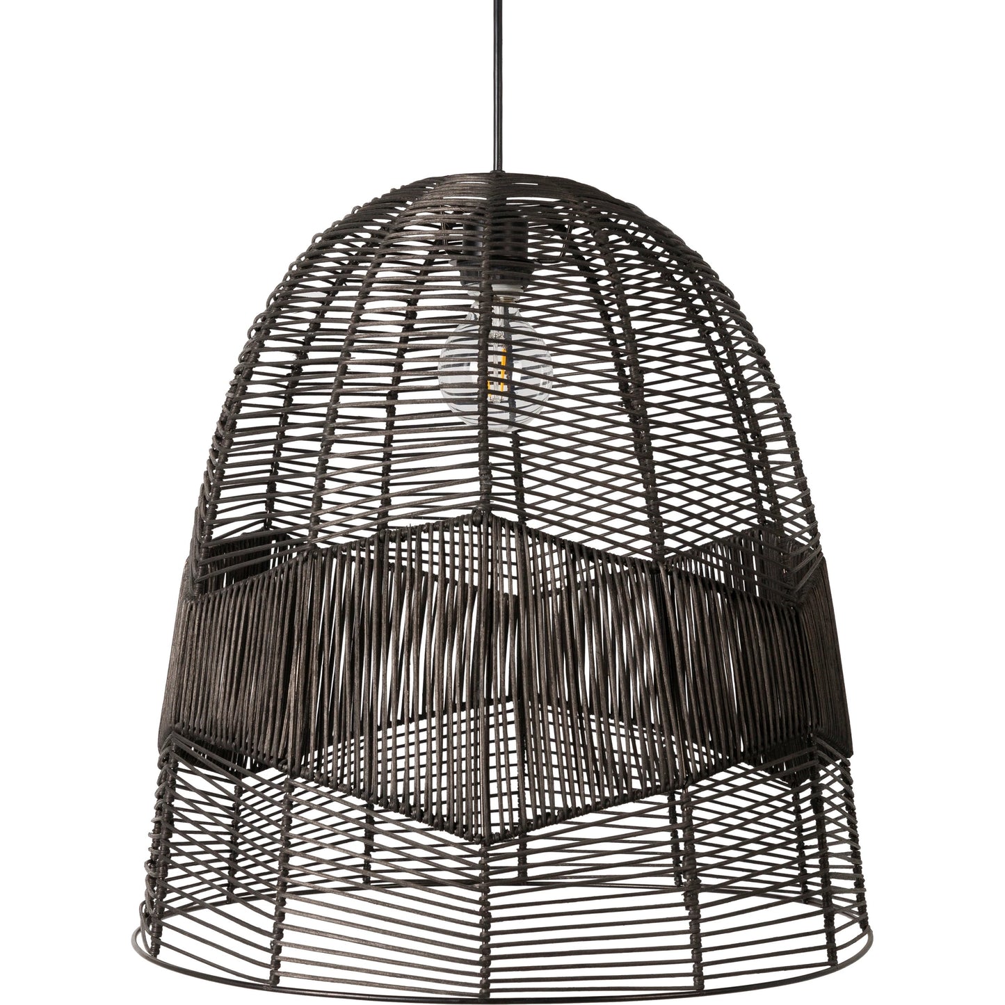000 SI-1921764 | Primary Silo | Vega - 32444 by Livabliss in fixture: black, shade: black, cord: black and painted. Made from shade (outside): rattan, fixture: rattan, canopy: metal in a cottage & farmhouse style.