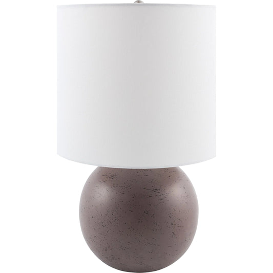 Vogel Accent Table Lamp by Livabliss in plated, glazed. Made from ceramic, linen, polyester, iron in a unique style.