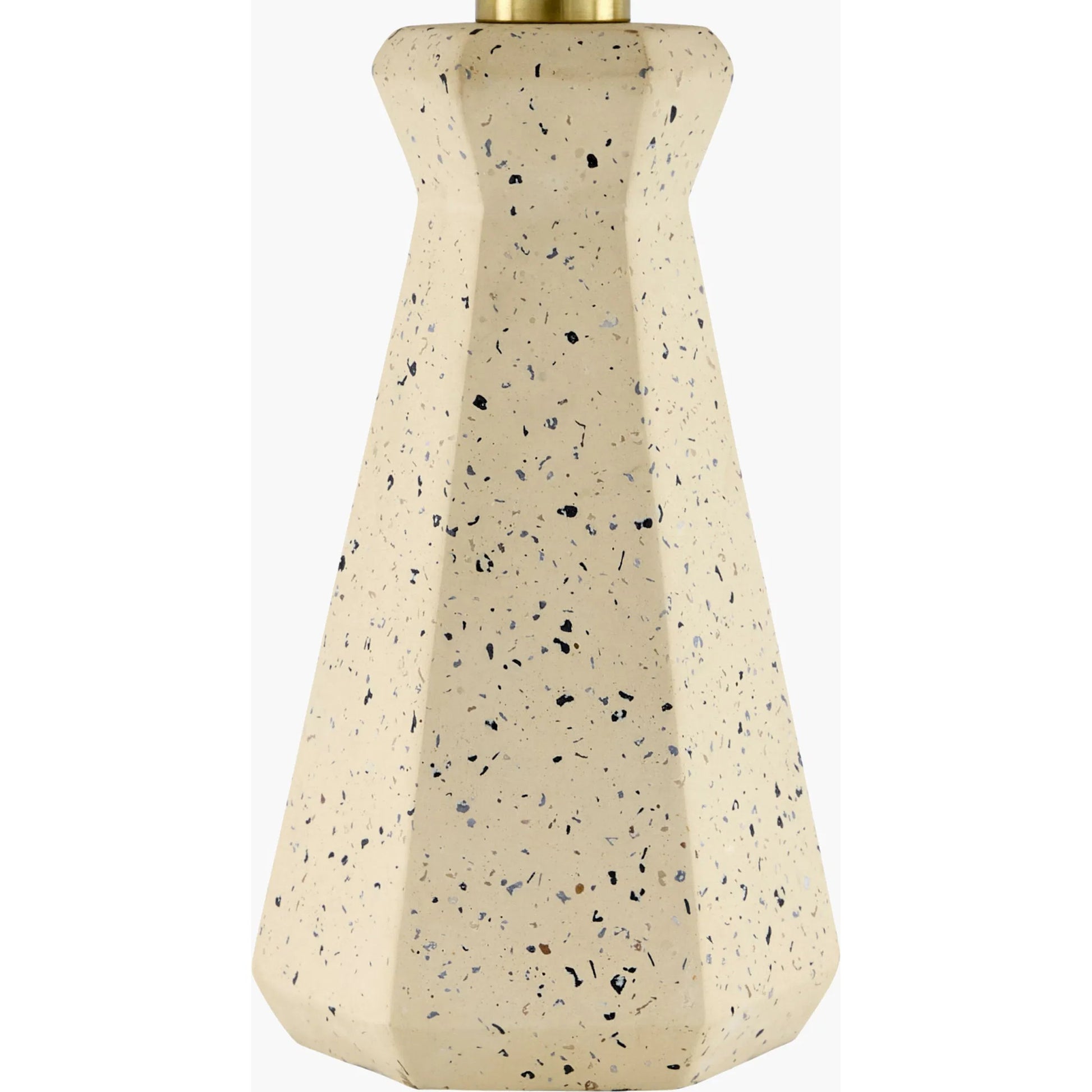 Vigo Accent Table Lamp 625534 by Surya in white, cream, black and hand painted. Made from concrete, cotton in a transitional style.