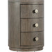 Modern Mood Round Nightstand by Hooker Furniture. Made from oak veneers in a modern style.