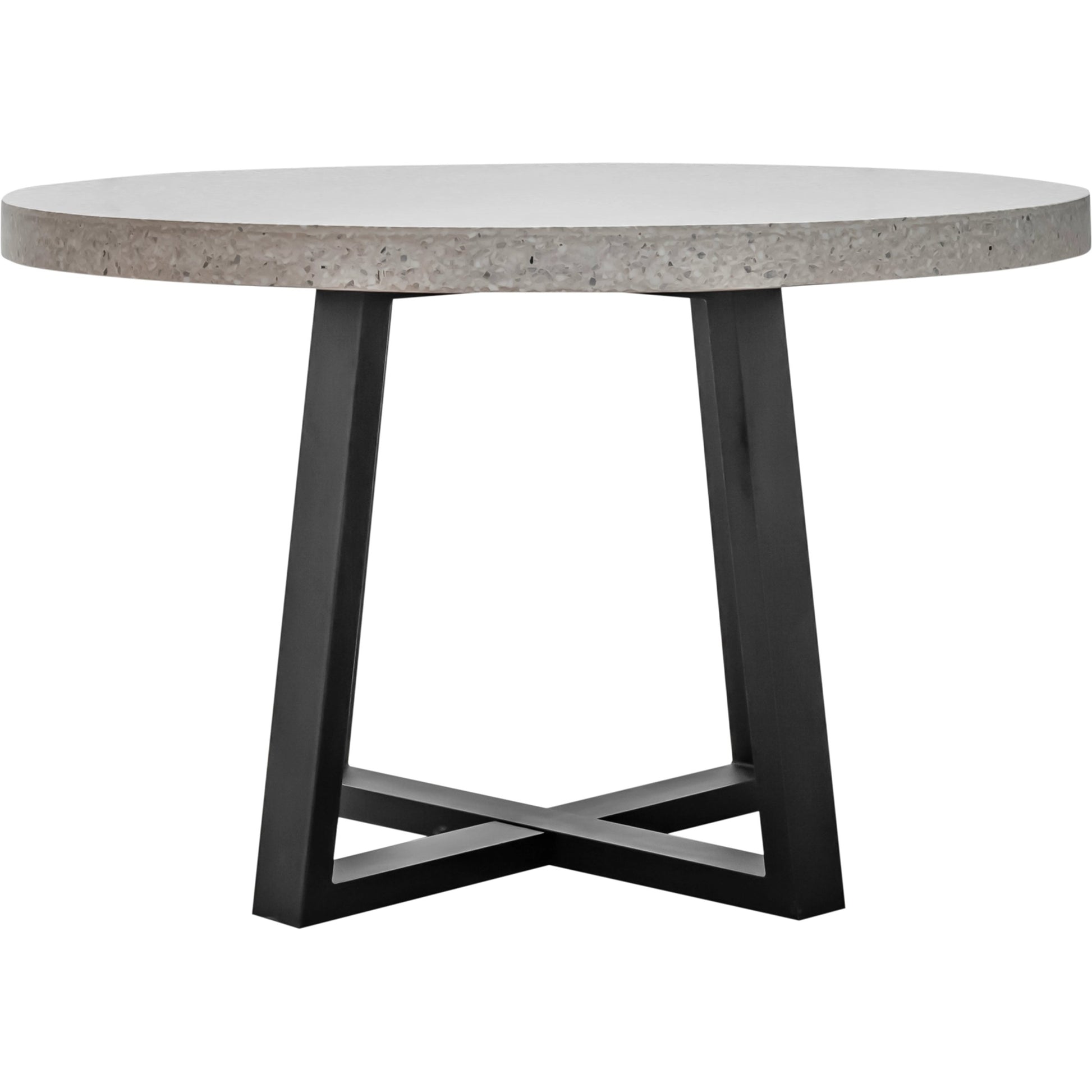 Vault Dining Table by Moe's Home Collection. Made from lightweight terazzo, iron base in a modern style.