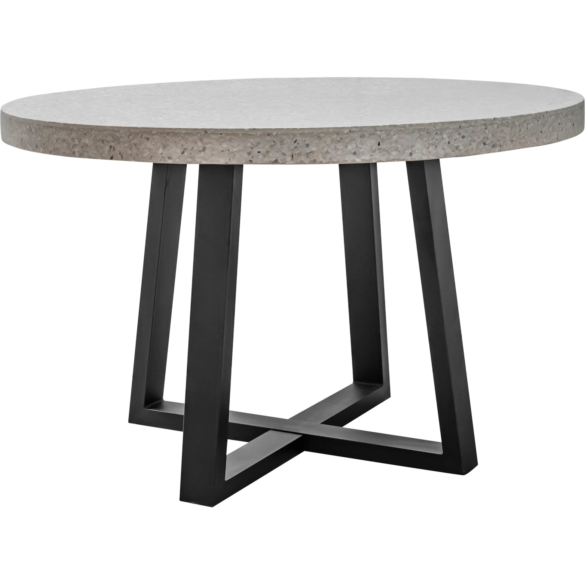 Vault Dining Table by Moe's Home Collection. Made from lightweight terazzo, iron base in a modern style.
