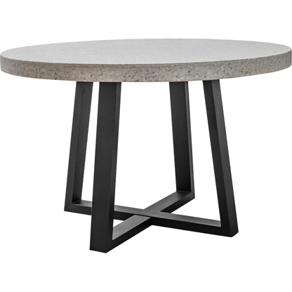 Vault Dining Table by Moe's Home Collection. Made from lightweight terazzo, iron base in a modern style.