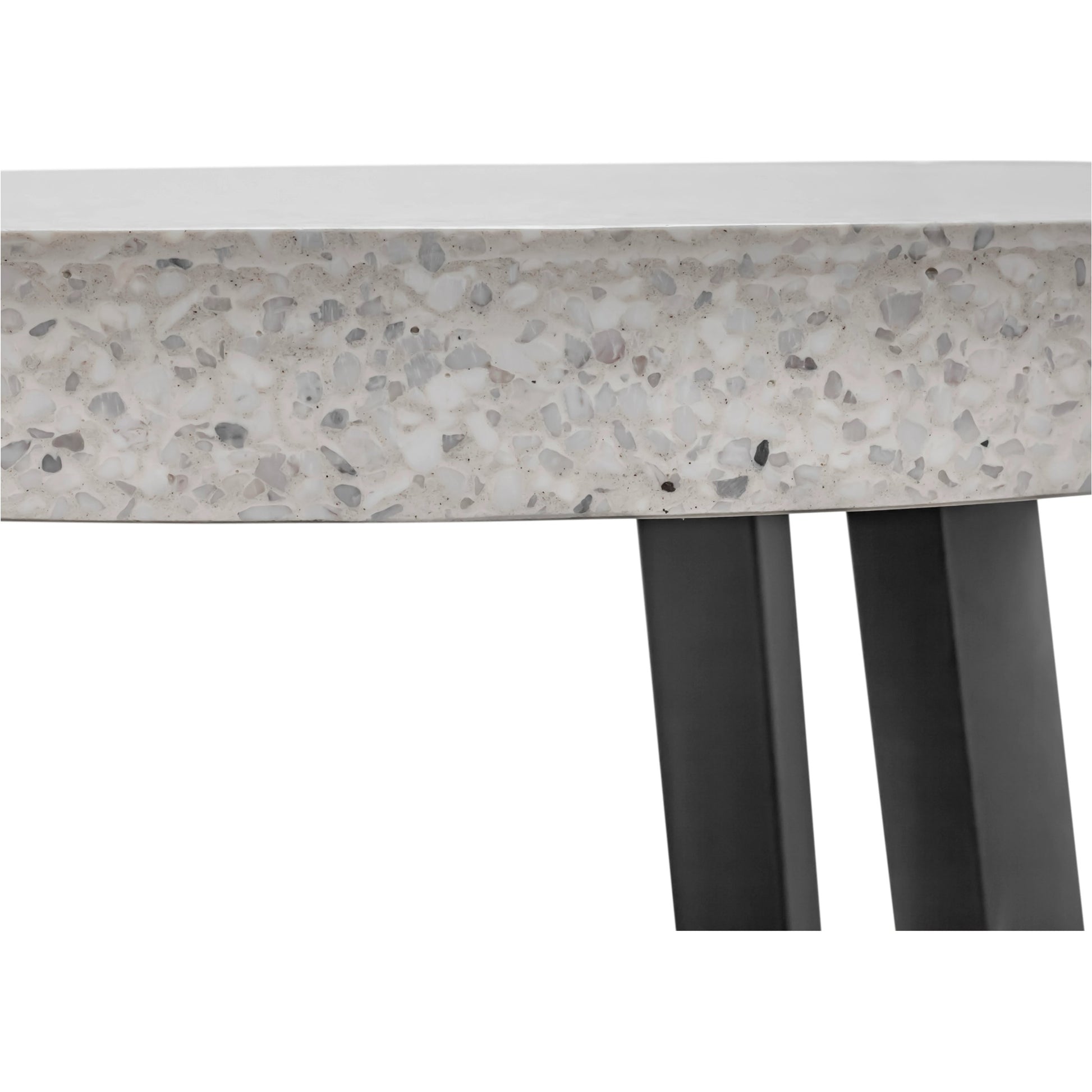 Vault Dining Table by Moe's Home Collection. Made from lightweight terazzo, iron base in a modern style.