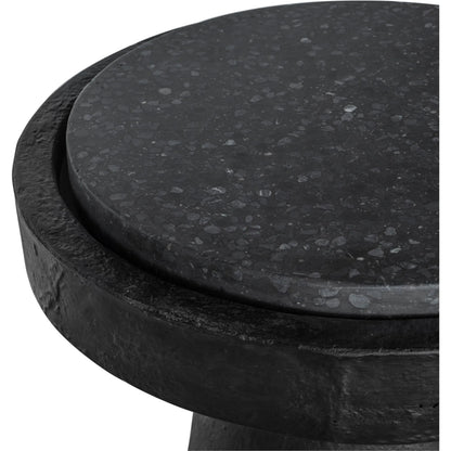 Book Accent Table by Moe's Home Collection in black. Made from black terrazzo top, concrete base in a modern style.