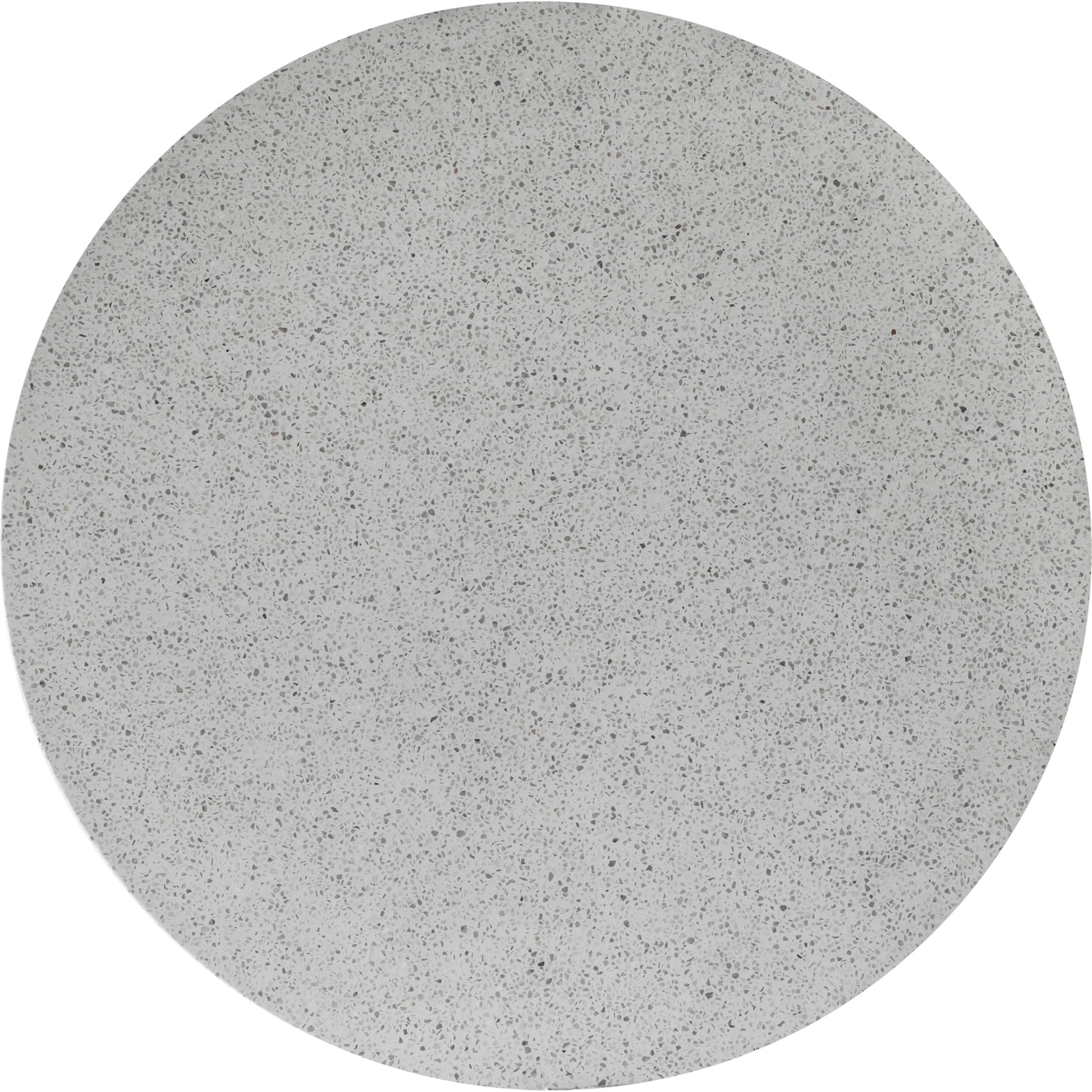 Mono Dining Table by Moe's Home Collection in white. Made from white terrazzo top, concrete leg in a modern style.