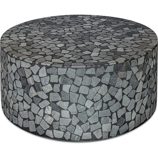 Kiri Outdoor Table by Moe's Home Collection in black. Made from marble, fiberglass, cement in a unique style.