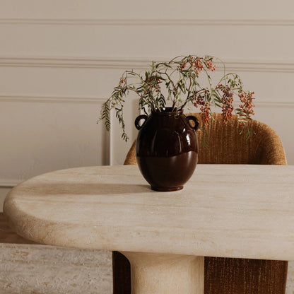 Warby Outdoor Dining Table by Moe's Home Collection in beige. Made from cement, fiberglass in a transitional style.