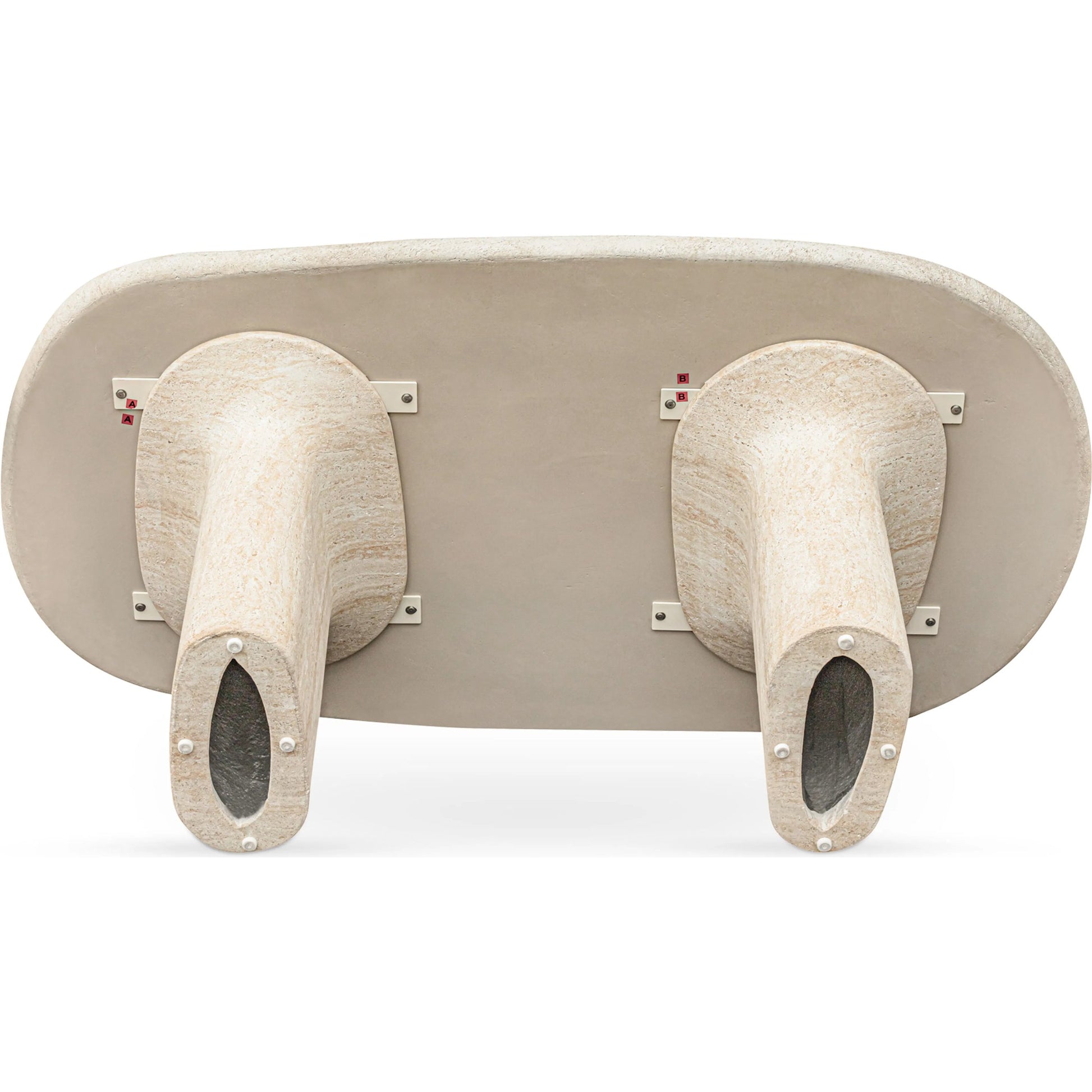 Warby Outdoor Dining Table by Moe's Home Collection in beige. Made from cement, fiberglass in a transitional style.