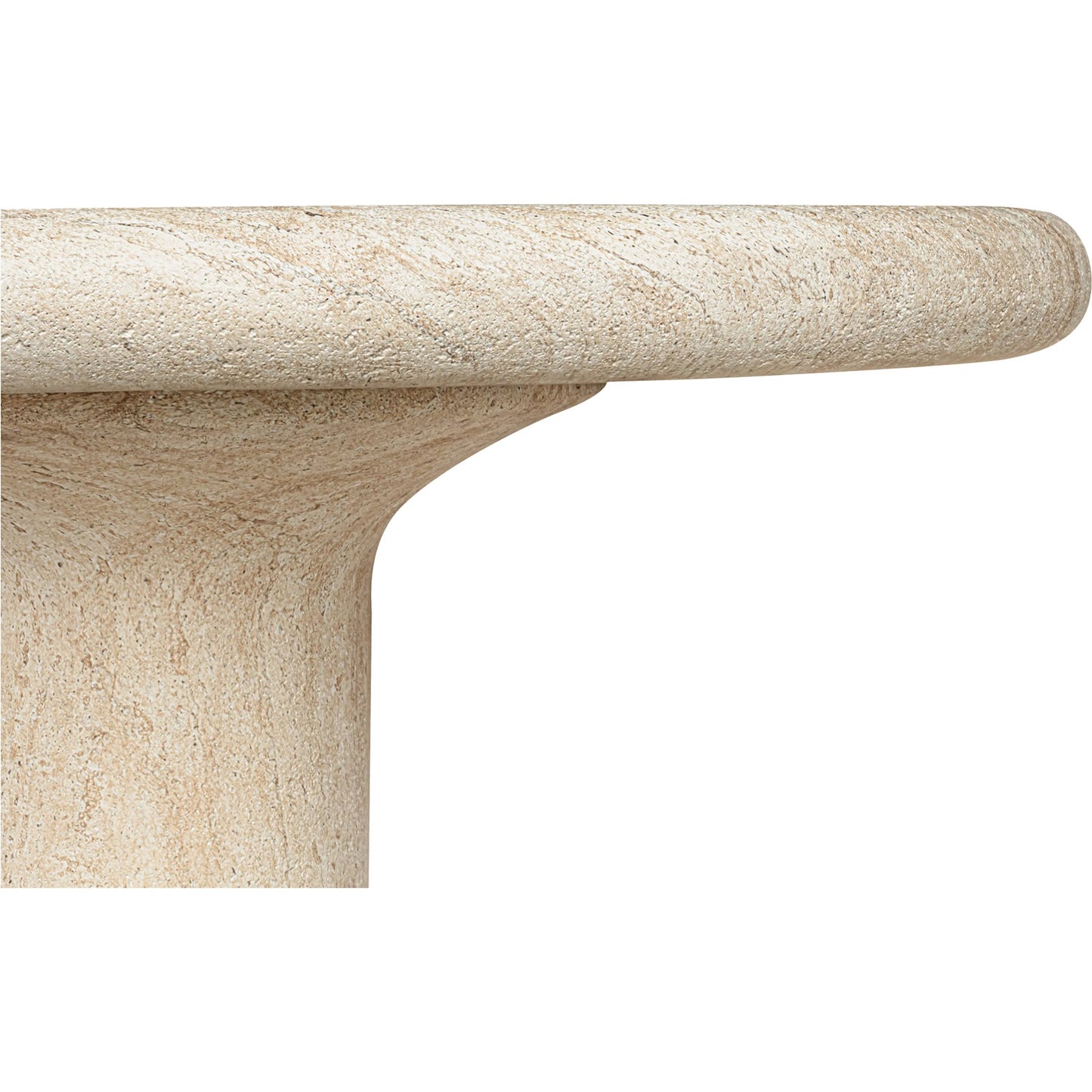 003 SI-2368423 | Closeup | Warby Outdoor Dining Table by Moe's Home Collection in beige. Made from cement, fiberglass in a transitional style.