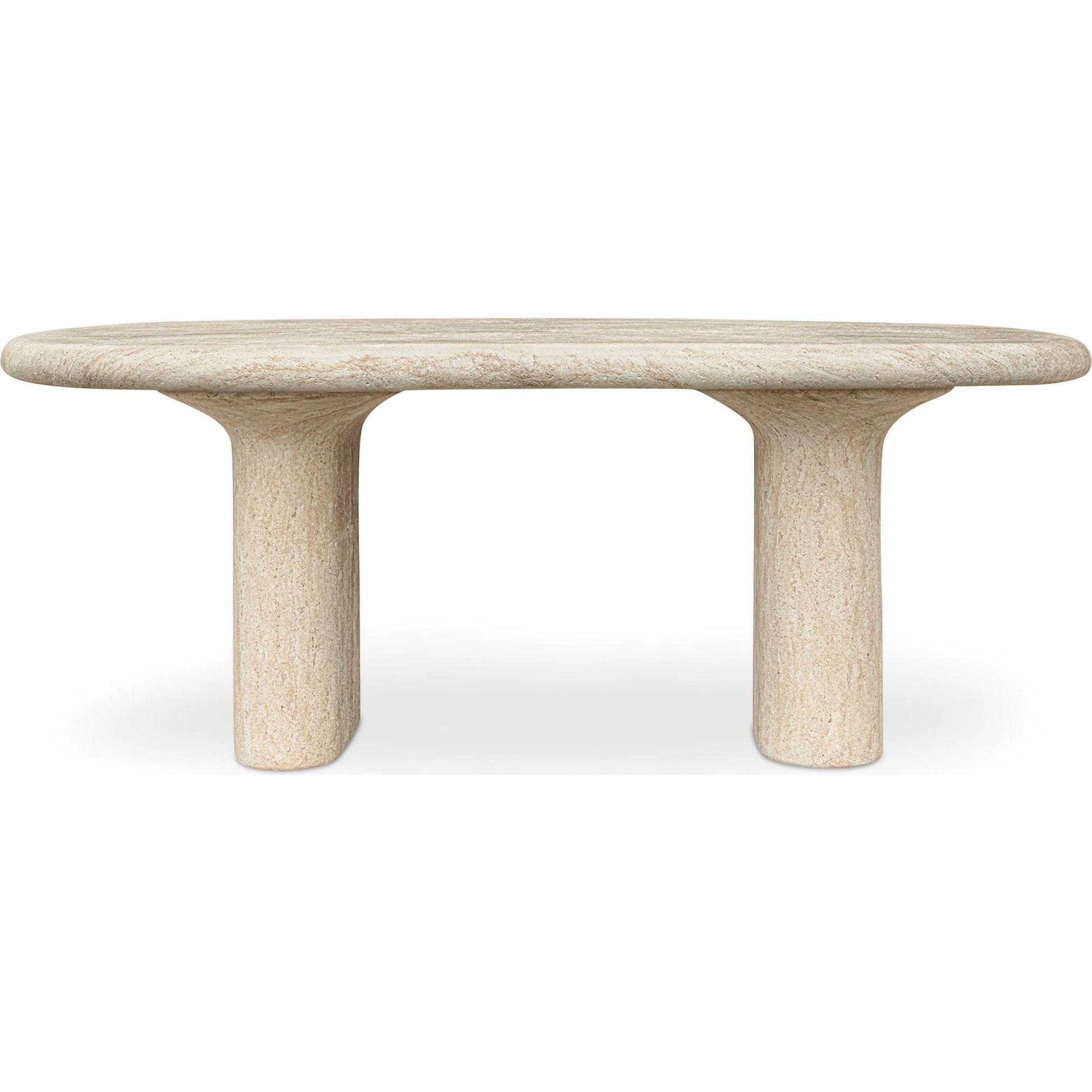 Warby Outdoor Dining Table by Moe's Home Collection in beige. Made from cement, fiberglass in a transitional style.