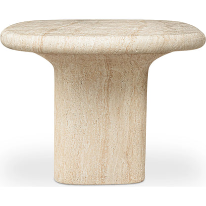 Warby Outdoor Dining Table by Moe's Home Collection in beige. Made from cement, fiberglass in a transitional style.