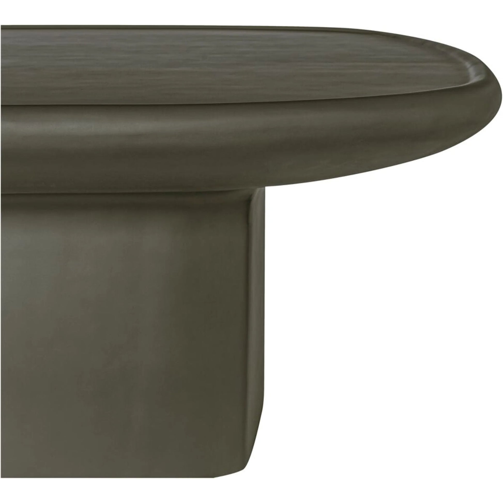 Manon Outdoor Coffee Table by Moe's Home Collection in green. Made from concrete, fiberglass in a eclectic & global style.