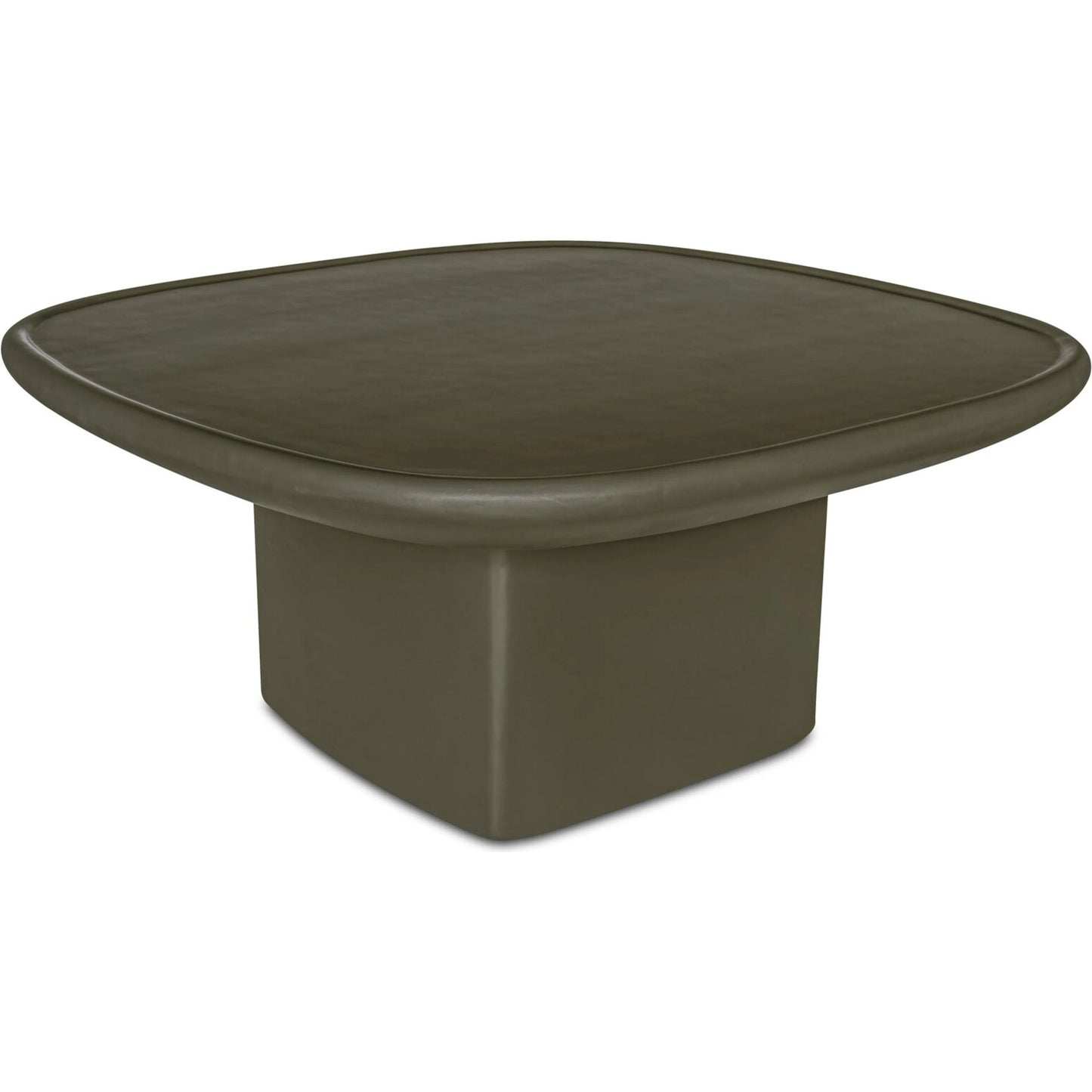 002 SI-2441493 | Primary Silo | Manon Outdoor Coffee Table by Moe's Home Collection in green. Made from concrete, fiberglass in a eclectic & global style.