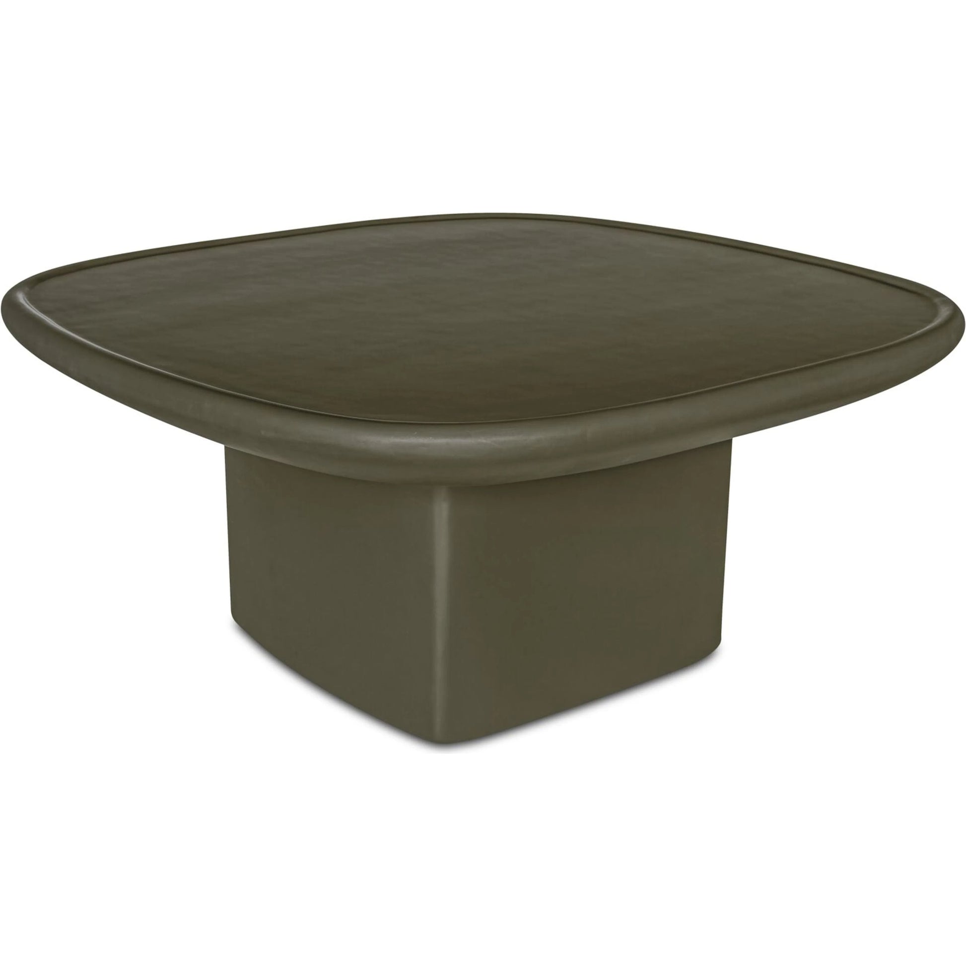 Manon Outdoor Coffee Table by Moe's Home Collection in green. Made from concrete, fiberglass in a eclectic & global style.