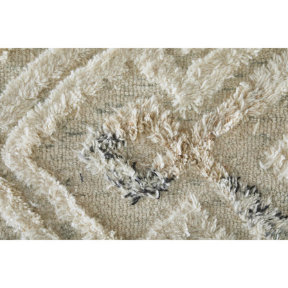 Anica Transitional Moroccan Rug - 8004F by Feizy in ivory, gray, black. Made from wool in a unique style.