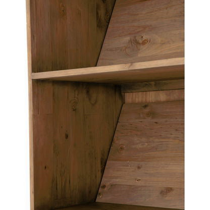 Bane Bookshelf by Four Hands in smoked pine, black iron. Made from solid pine, iron in a modern style.