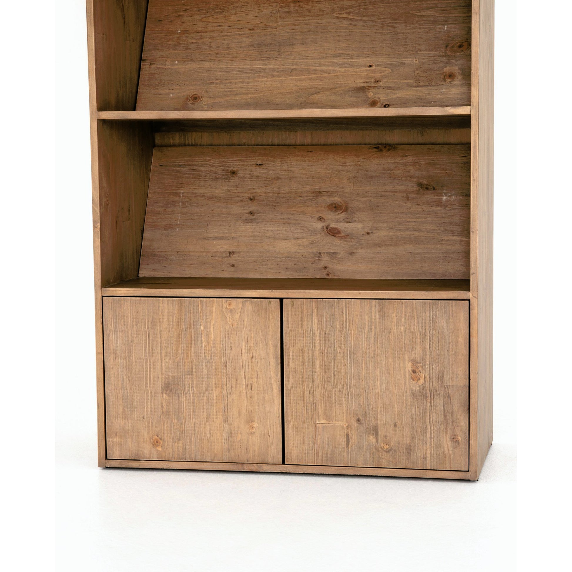 Bane Bookshelf by Four Hands in smoked pine, black iron. Made from solid pine, iron in a modern style.