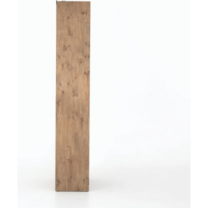 Bane Bookshelf by Four Hands in smoked pine, black iron. Made from solid pine, iron in a modern style.