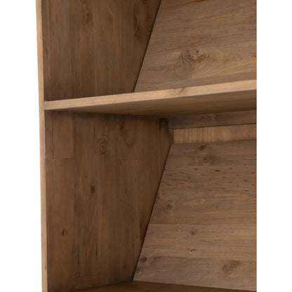Bane Bookshelf by Four Hands in smoked pine, black iron. Made from solid pine, iron in a modern style.