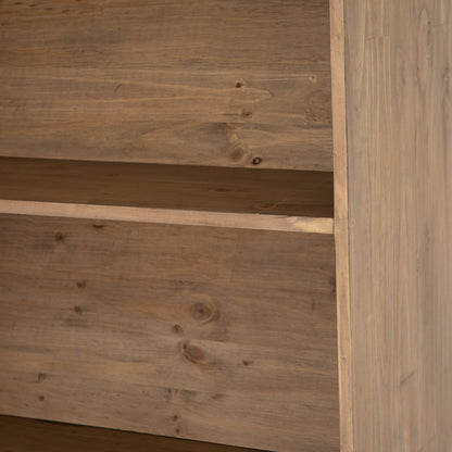 Bane Bookshelf by Four Hands in smoked pine, black iron. Made from solid pine, iron in a modern style.