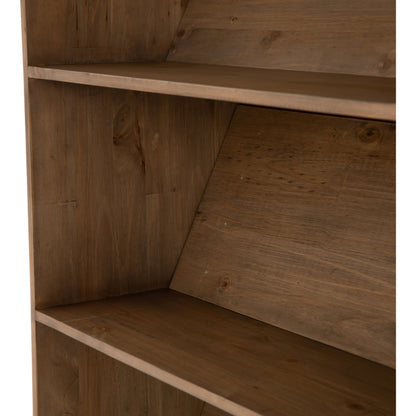 Bane Bookshelf by Four Hands in smoked pine, black iron. Made from solid pine, iron in a modern style.