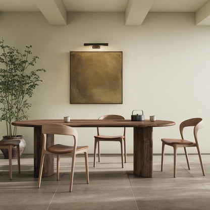 Paden Dining Table by Four Hands. Made from thin acacia veneer, solid acacia in a modern style.