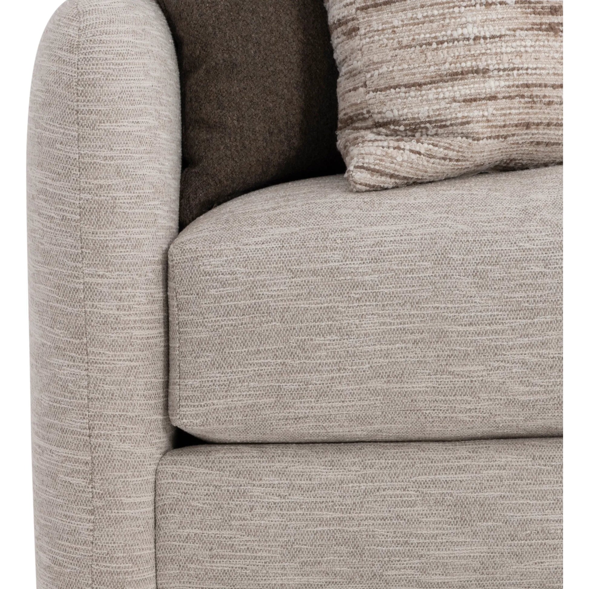 Rowan Fabric Sofa by Bernhardt in beige. Made from fabric in a unique style.