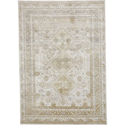 Aura Persian Rug - 3738F by Feizy in gold, ivory. Made from polyester, polypropylene in a unique style.