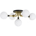 Viaggio Flush Mount by Tech Lighting. Made from metal in a modern style.