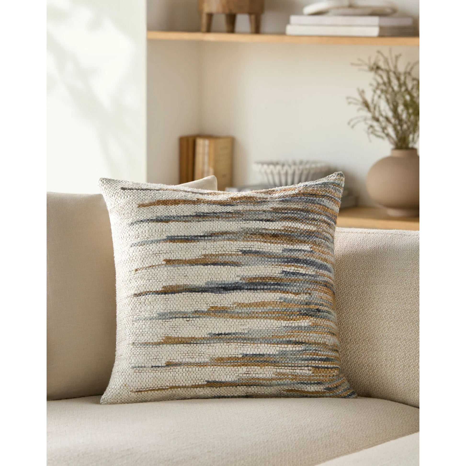 Vibe Pillow - 13670 by Livabliss in dark brown, brown. Made from 80% viscose, 20% cotton, 80% polyester in a eclectic & global style.