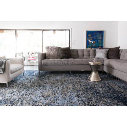 Viera VR-07 Rug by Loloi in gray, navy. Made from unique in a modern style.