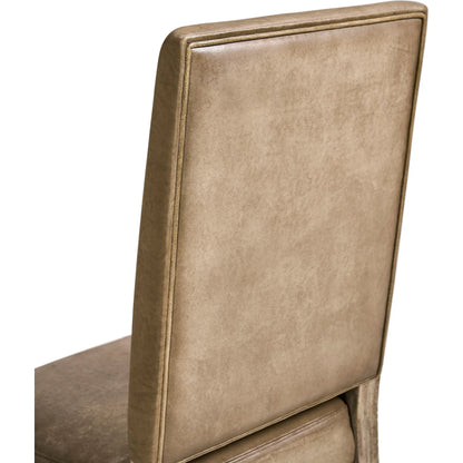 Sagehill Leather Side Chair (Set of 2) by Jonathan Charles in timberon grey oak. Made from oak in a traditional style.