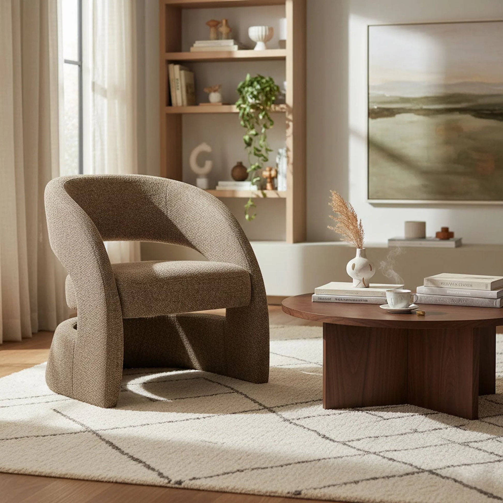 Virgo Club Chair by LH Imports. Made from polyester, foam in a unique style.