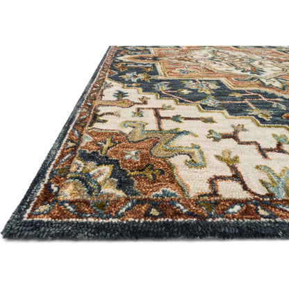 Victoria VK-19 Rug by Loloi in blue, multi. Made from 100% wool in a traditional style.