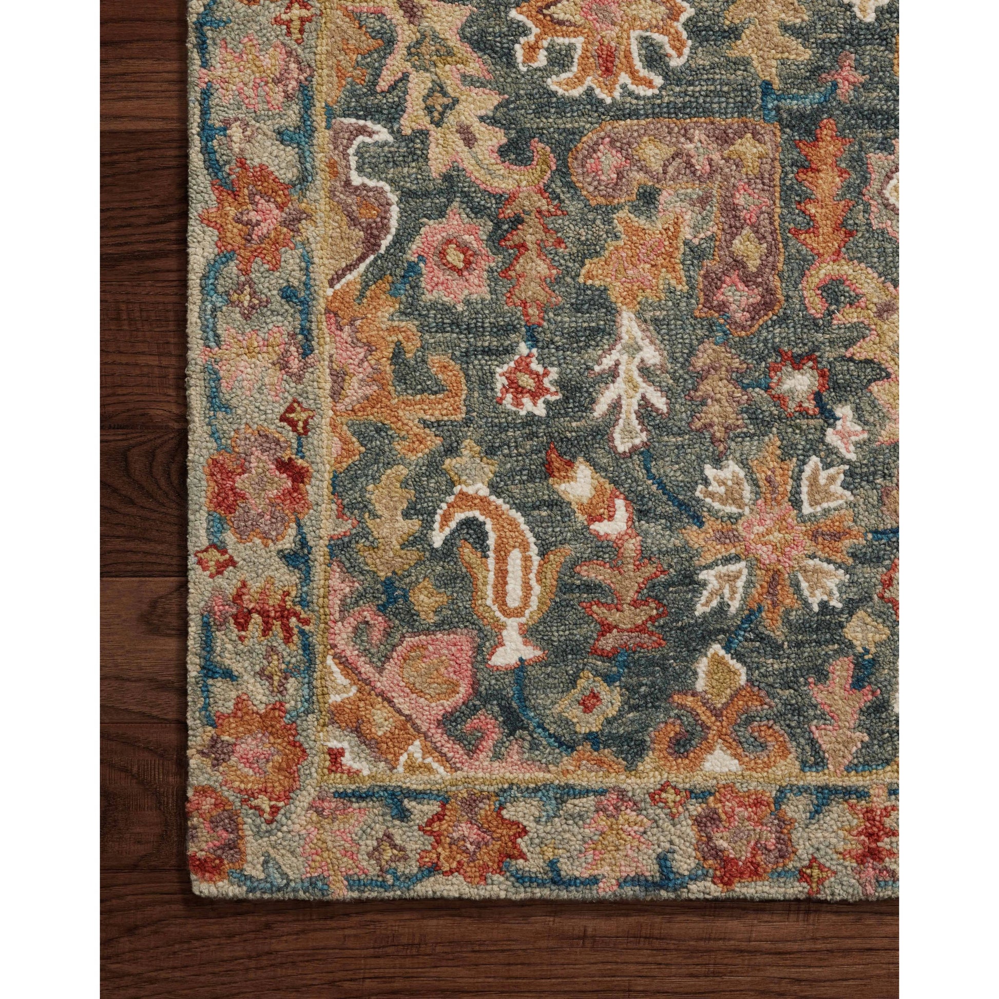 Victoria VK-22 Rug by Loloi in navy, multi. Made from 100% wool in a unique style.
