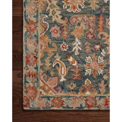 Victoria VK-22 Rug by Loloi in navy, multi. Made from 100% wool in a unique style.