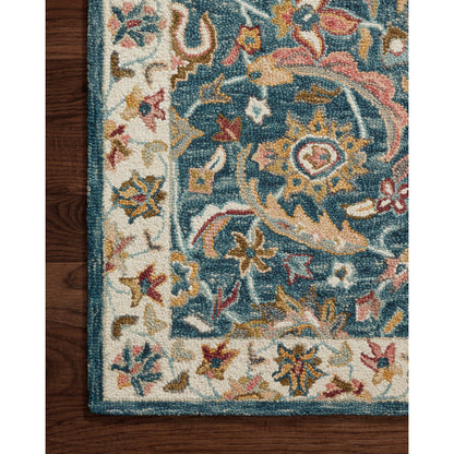 Victoria VK-24 Rug by Loloi in ocean, multi. Made from 100% wool in a unique style.